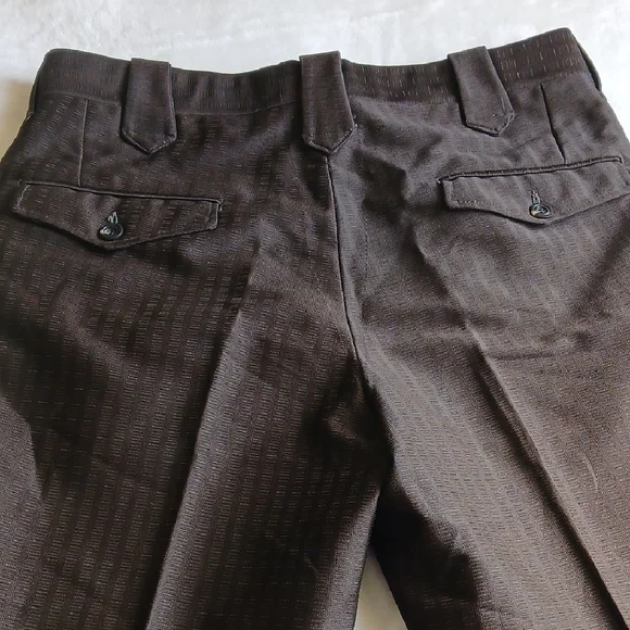 Men's Classic Dress Pants in Dark Brown - Picture 4 of 14